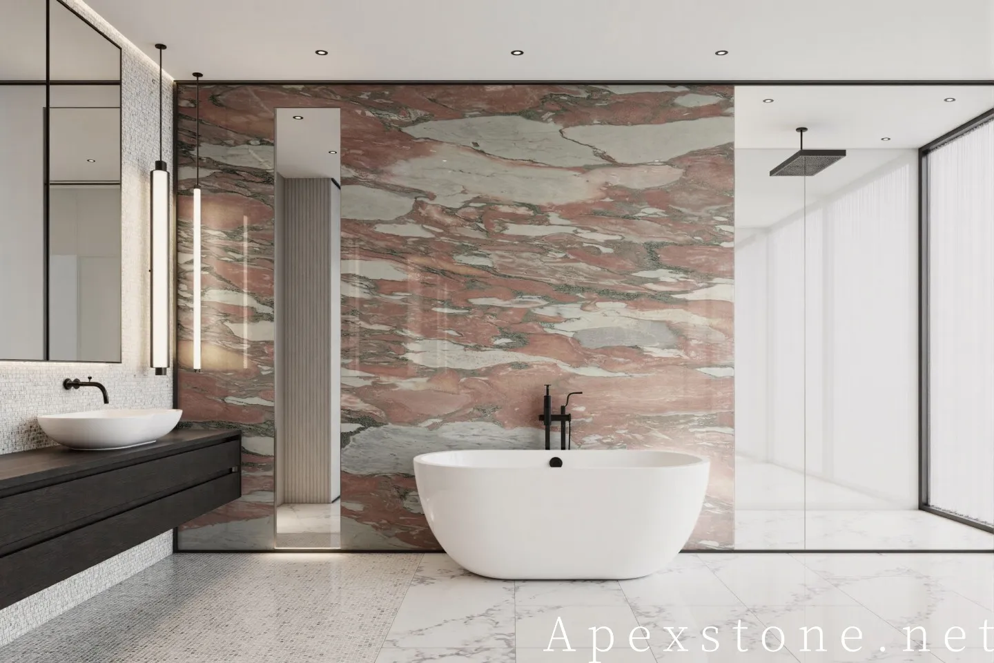 RosaNorvegiaMarblebathroomwalldesign141 RosaNorvegiaMarblebathroomwalldesign141